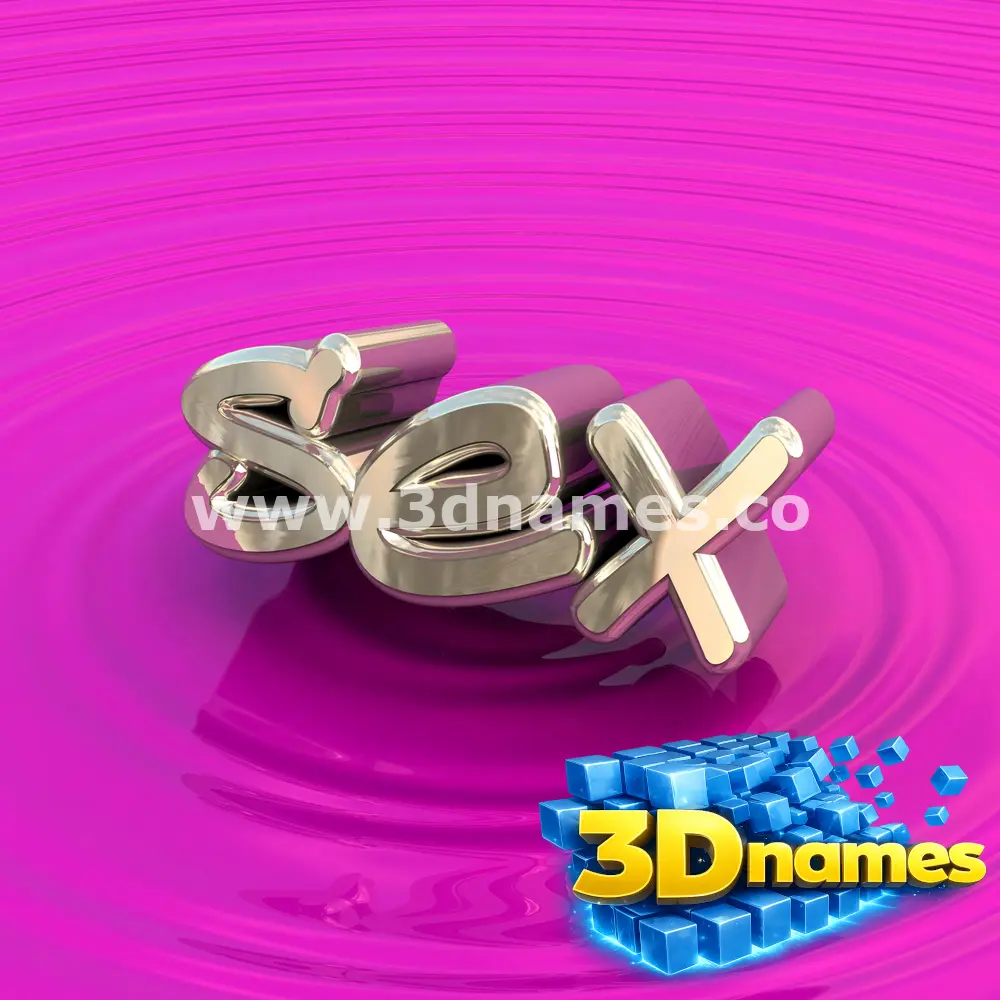 sex in Pink Graffiti style - 3D name wallpaper