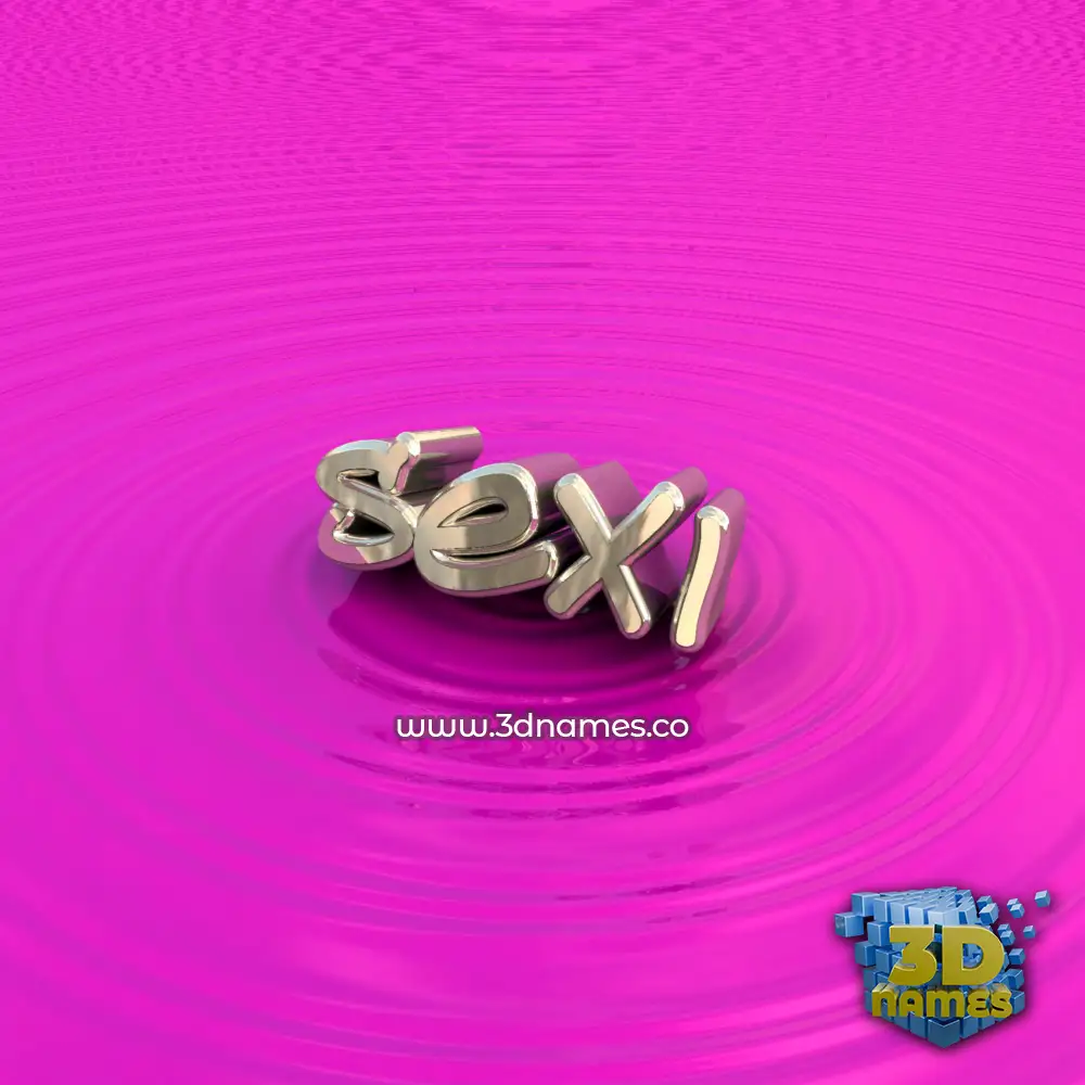 sexi in Pink Graffiti style - 3D name wallpaper