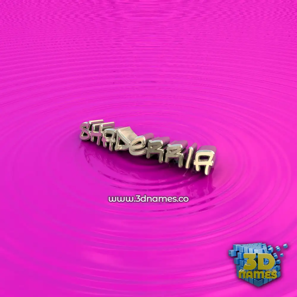 shaderria in Pink Graffiti style - 3D name wallpaper