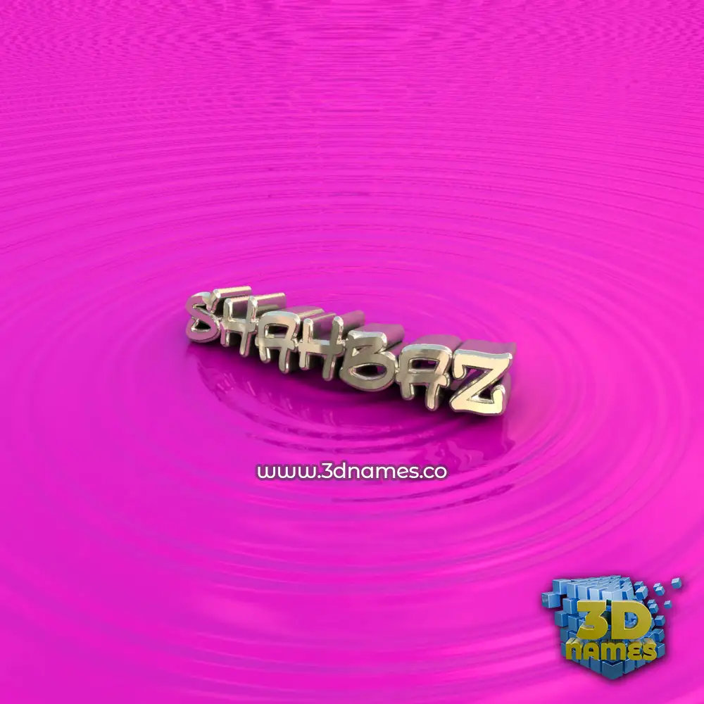 shahbaz in Pink Graffiti style - 3D name wallpaper