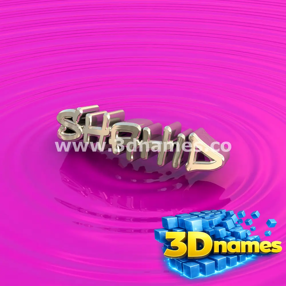 shahid in Pink Graffiti style - 3D name wallpaper