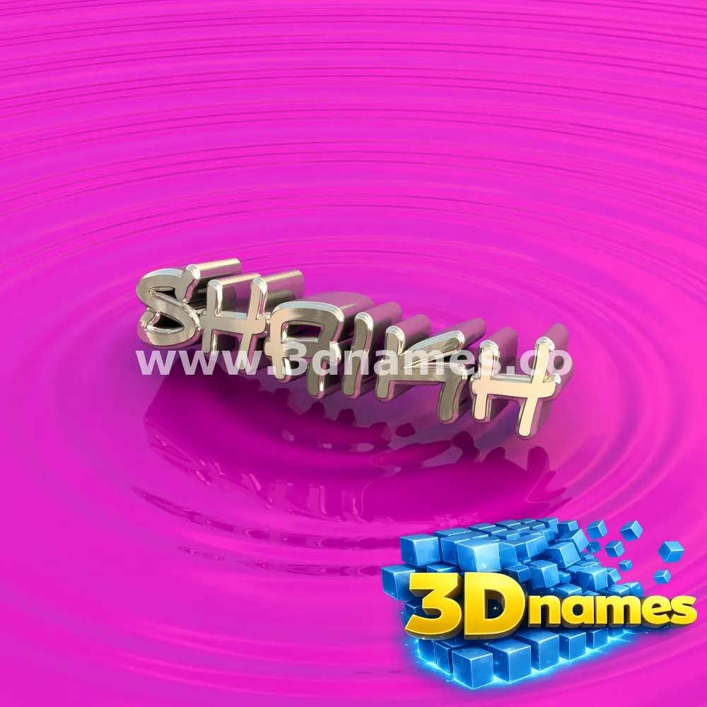 shaikh in Pink Graffiti style - 3D name wallpaper