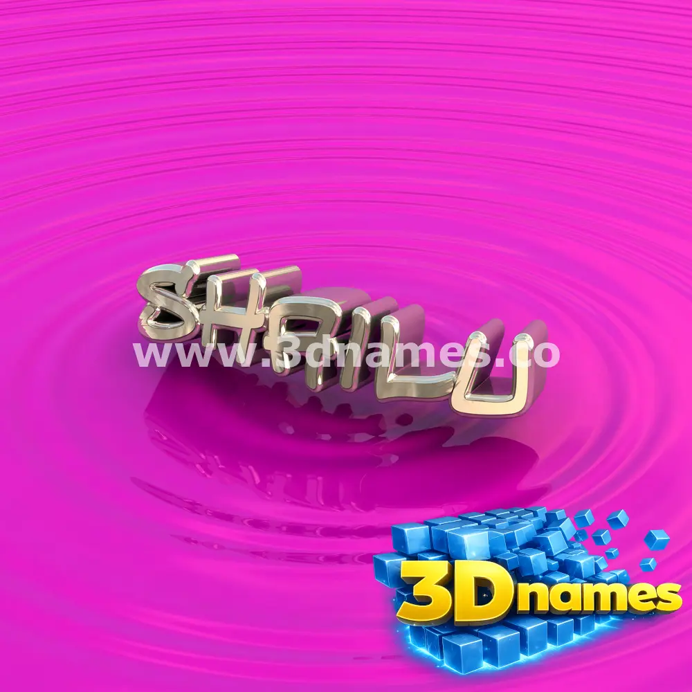 shailu in Pink Graffiti style - 3D name wallpaper