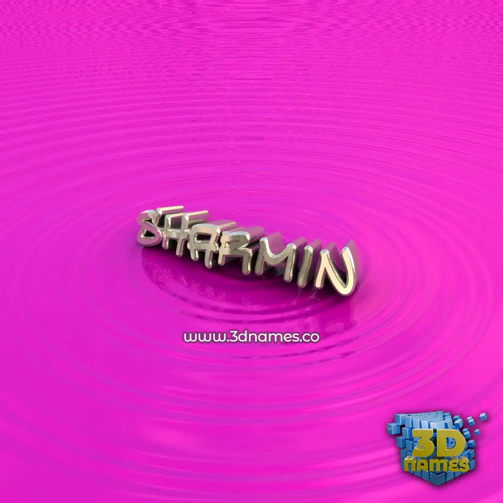 sharmin in Pink Graffiti style - 3D name wallpaper