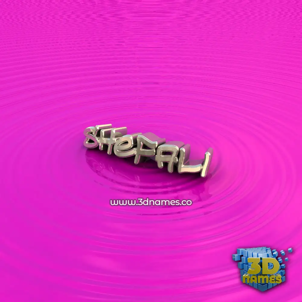 shefali in Pink Graffiti style - 3D name wallpaper