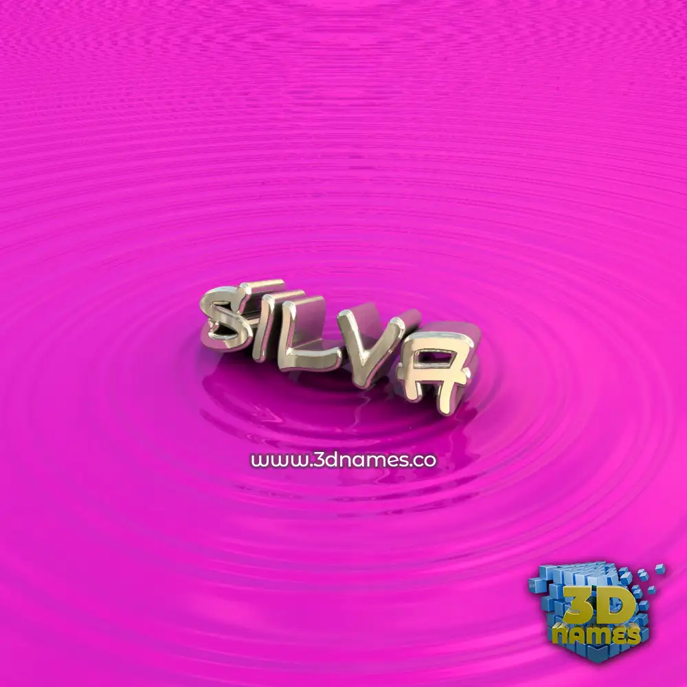 silva in Pink Graffiti style - 3D name wallpaper