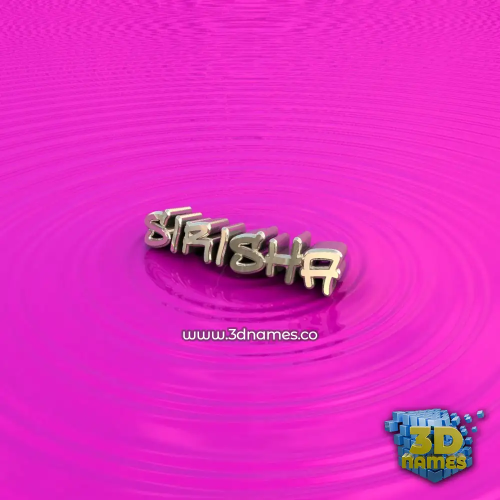 sirisha in Pink Graffiti style - 3D name wallpaper