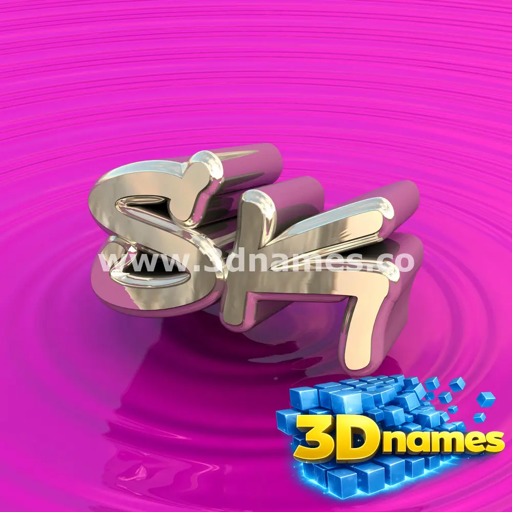 sk in Pink Graffiti style - 3D name wallpaper