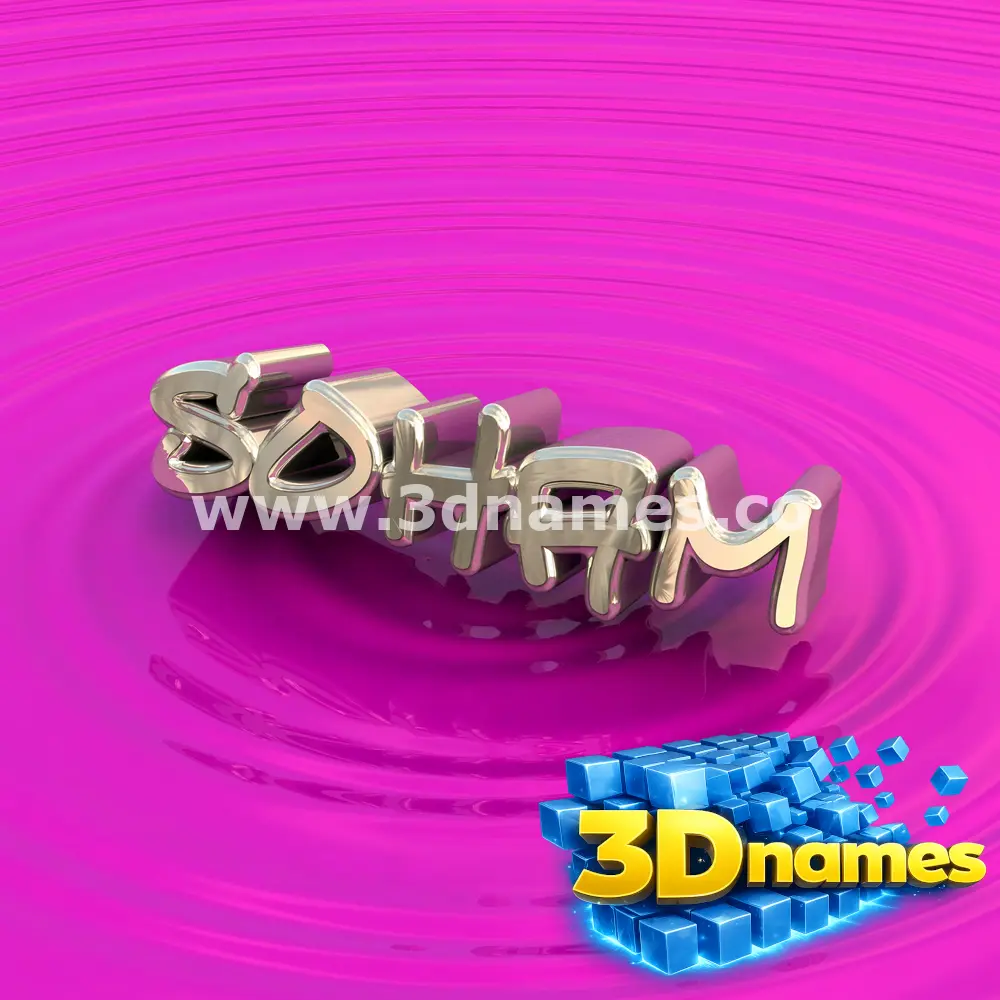 soham in Pink Graffiti style - 3D name wallpaper