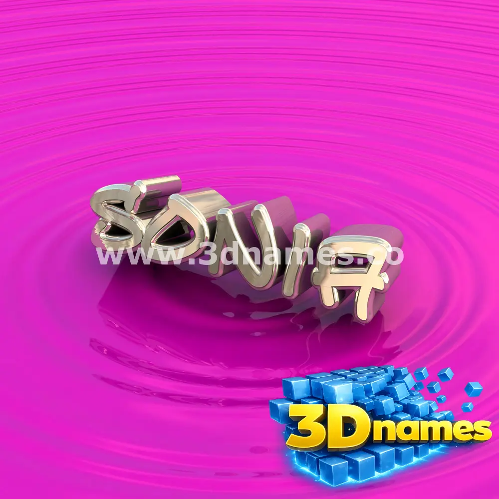 sonia in Pink Graffiti style - 3D name wallpaper