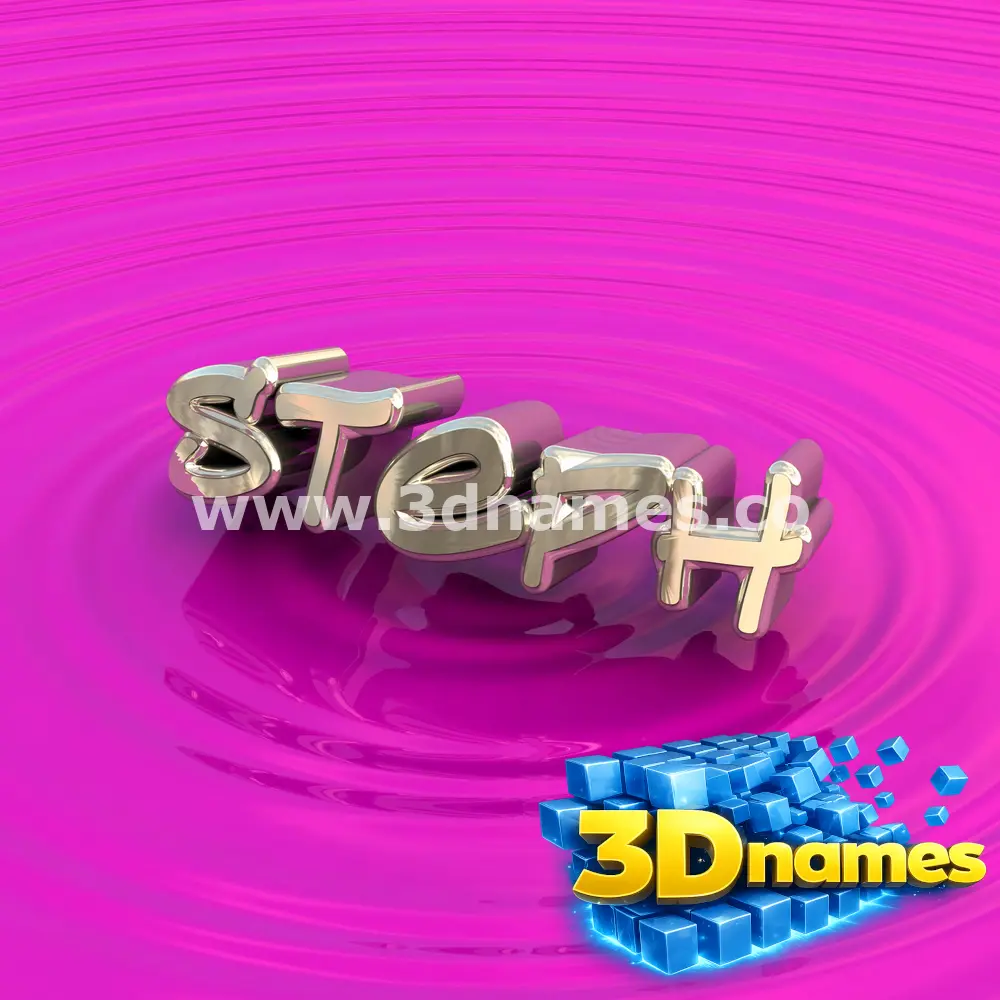 steph in Pink Graffiti style - 3D name wallpaper