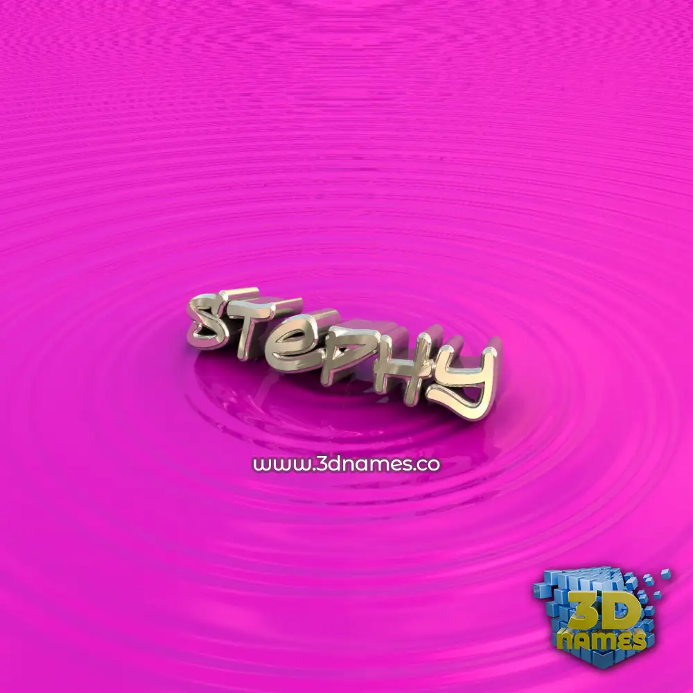 stephy in Pink Graffiti style - 3D name wallpaper