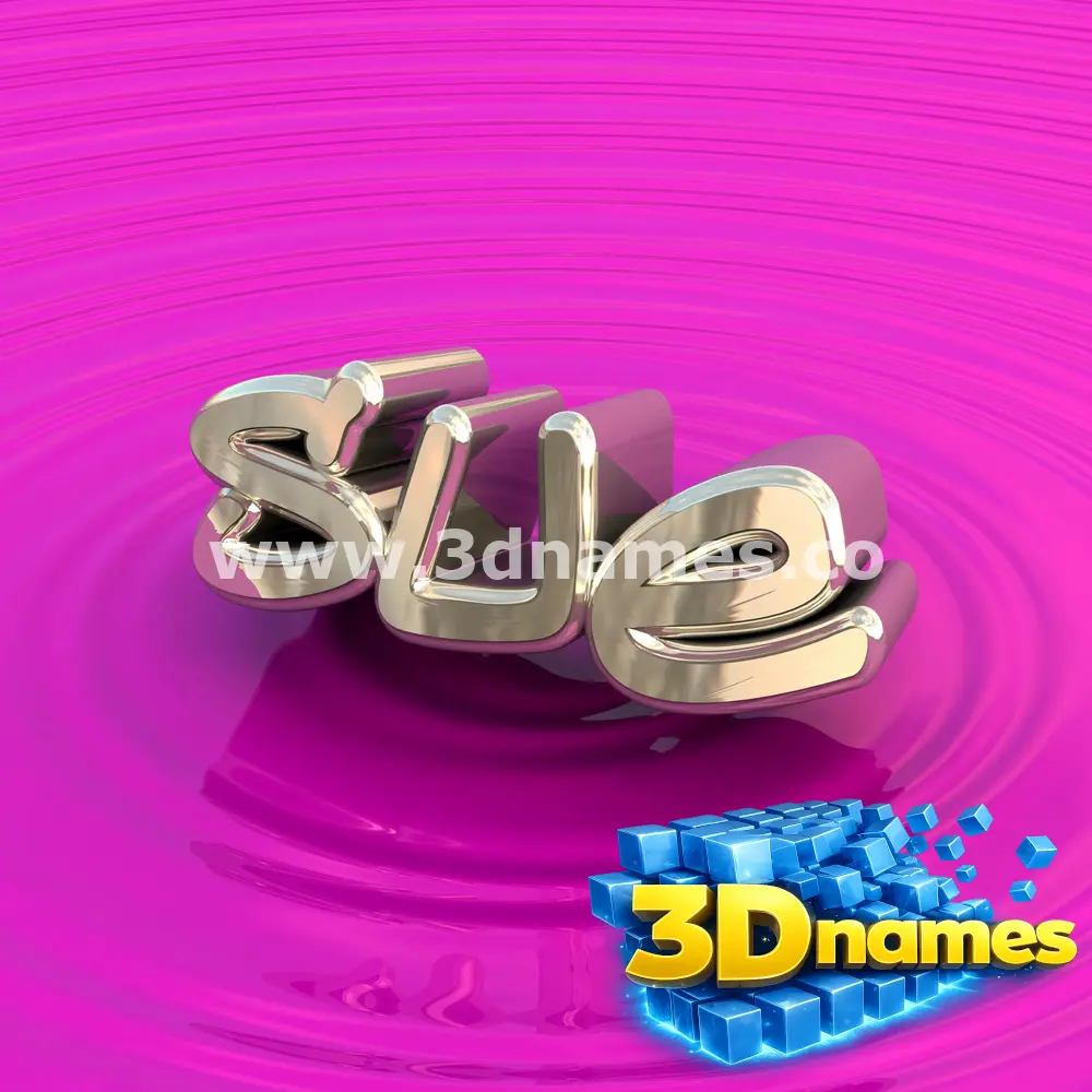 sue in Pink Graffiti style - 3D name wallpaper
