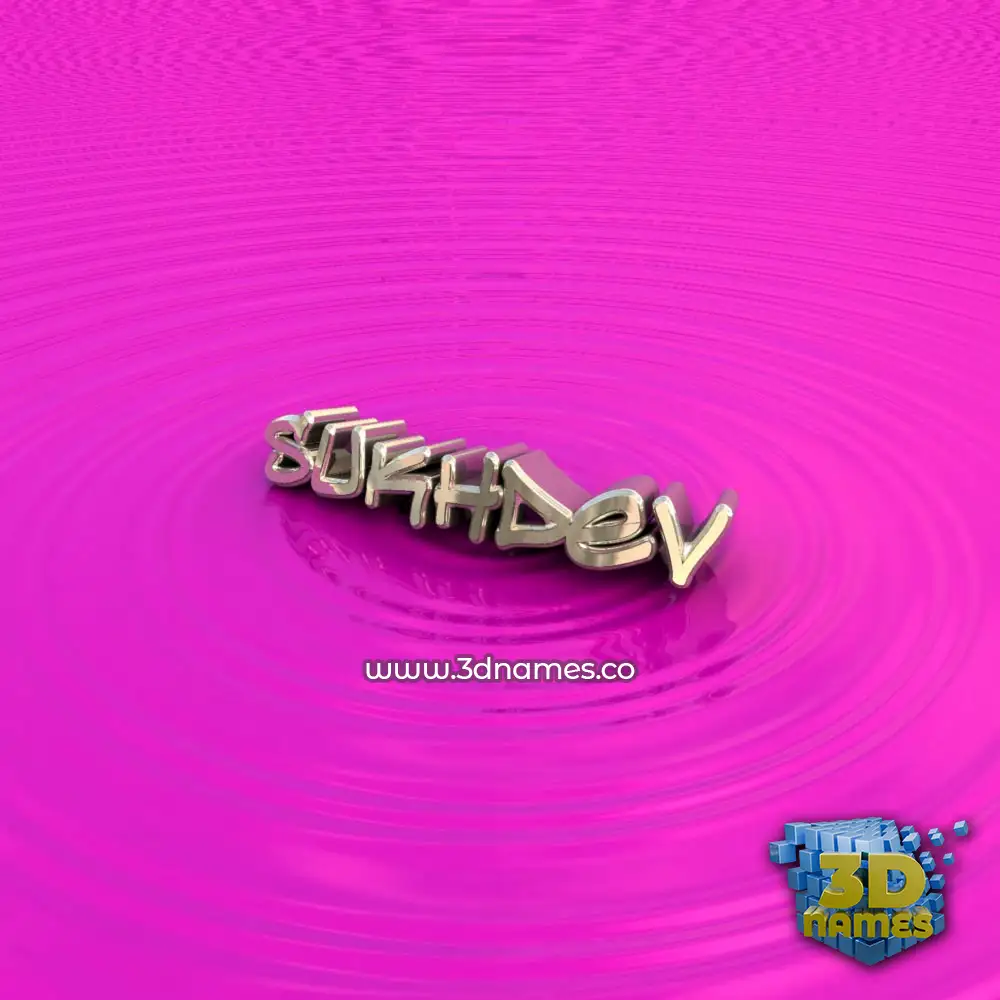 sukhdev in Pink Graffiti style - 3D name wallpaper
