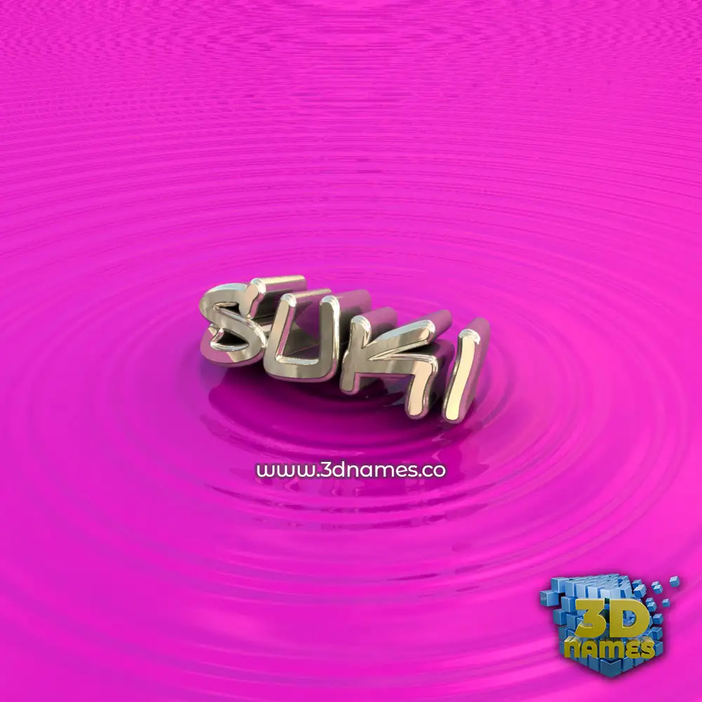 suki in Pink Graffiti style - 3D name wallpaper