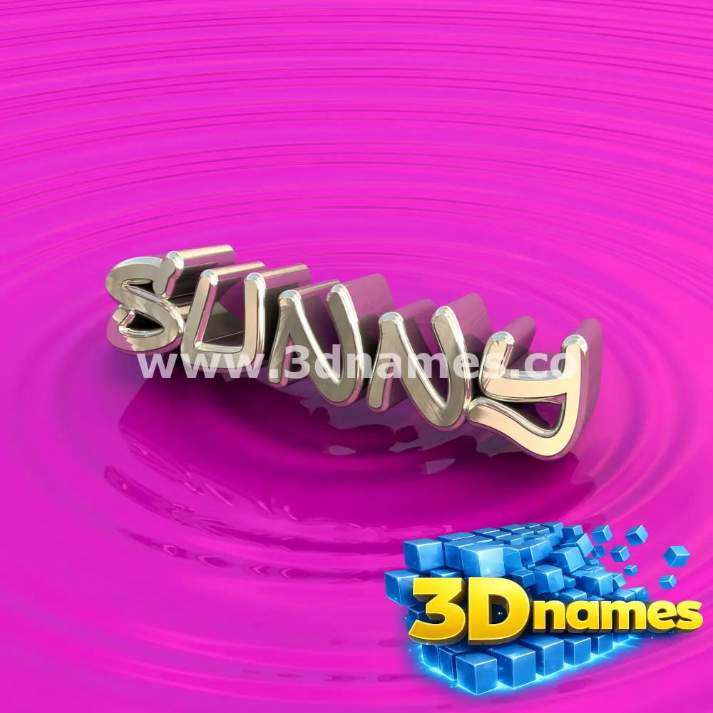 sunny in Pink Graffiti style - 3D name wallpaper