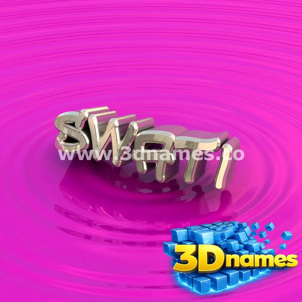 swati in Pink Graffiti style - 3D name wallpaper