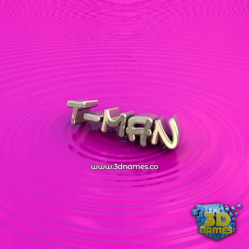 t-man in Pink Graffiti style - 3D name wallpaper