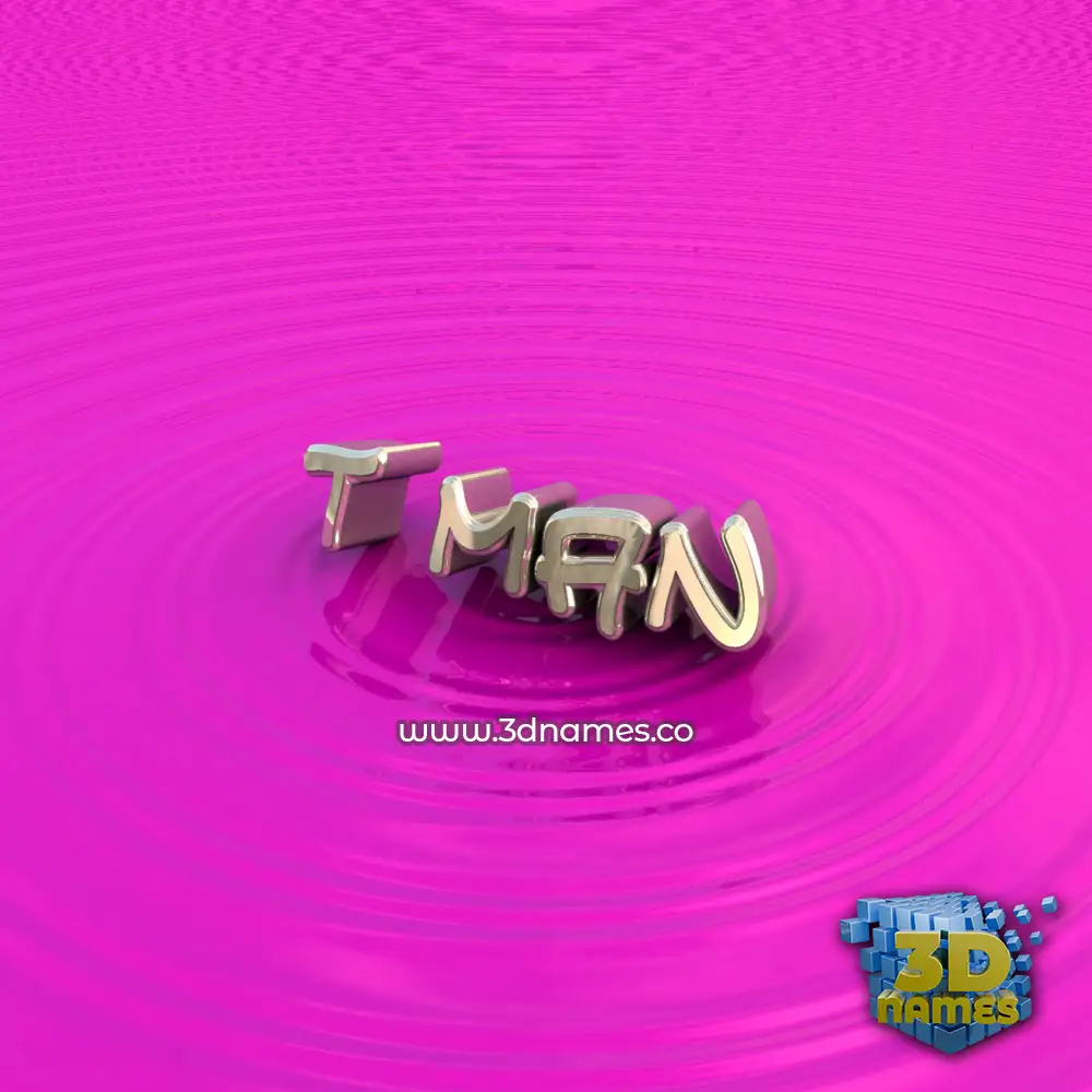 t man in Pink Graffiti style - 3D name wallpaper