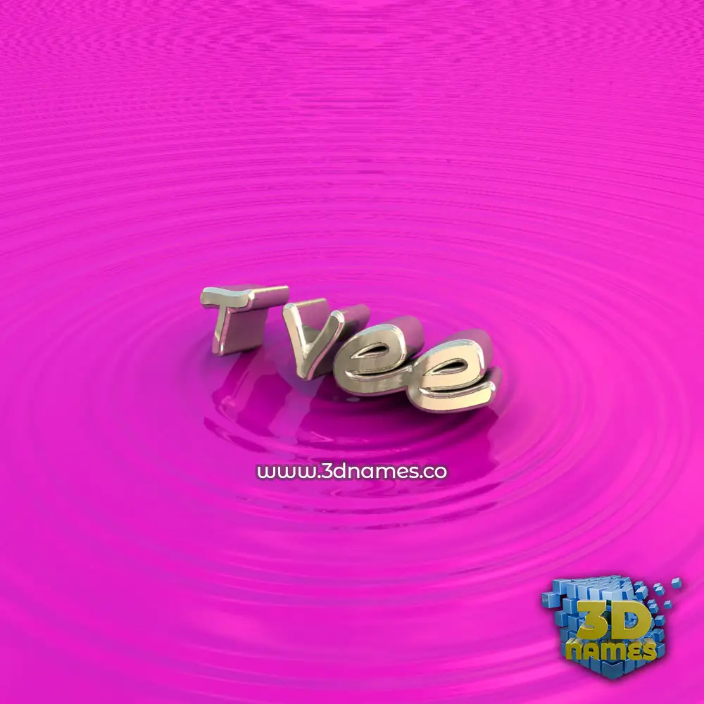 t vee in Pink Graffiti style - 3D name wallpaper