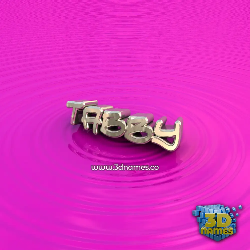 tabby in Pink Graffiti style - 3D name wallpaper