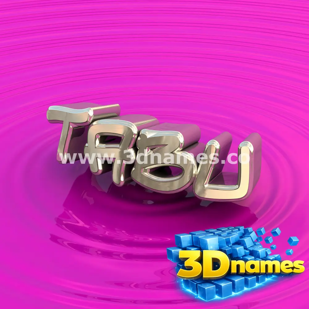tabu in Pink Graffiti style - 3D name wallpaper