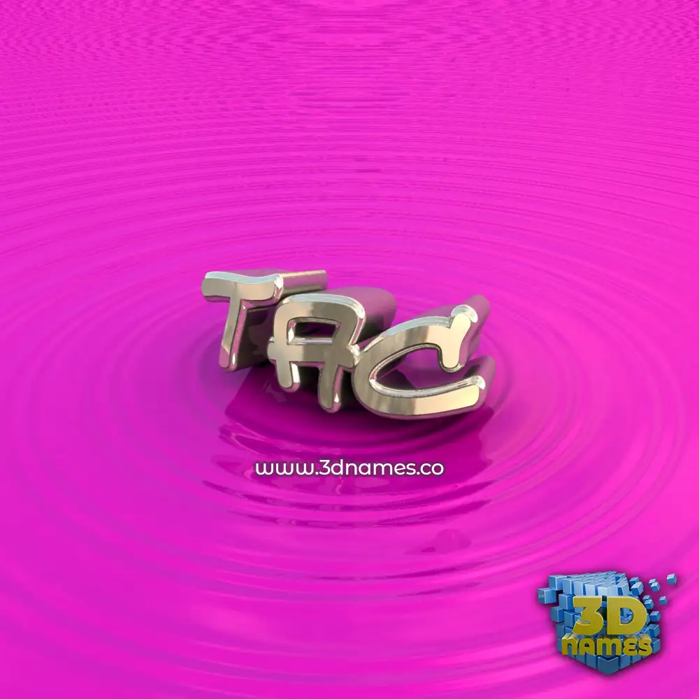 tac in Pink Graffiti style - 3D name wallpaper
