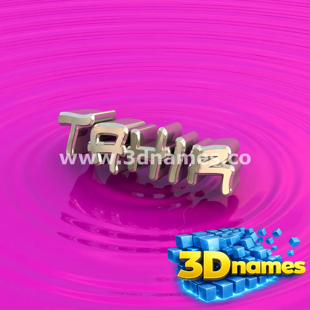 tahir in Pink Graffiti style - 3D name wallpaper