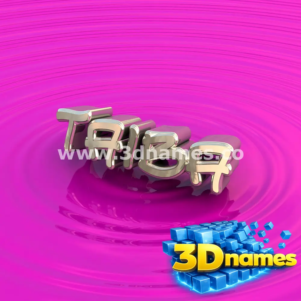taiba in Pink Graffiti style - 3D name wallpaper