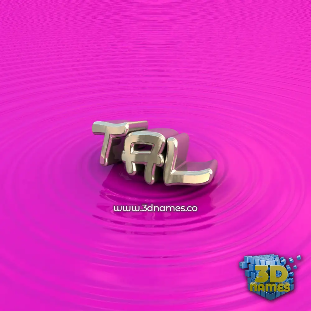 tal in Pink Graffiti style - 3D name wallpaper