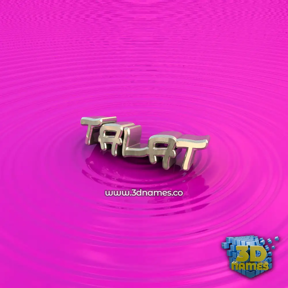 talat in Pink Graffiti style - 3D name wallpaper