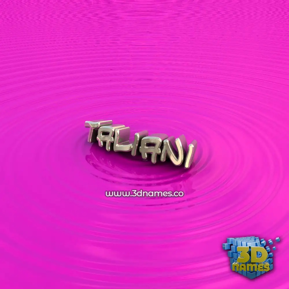 taliani in Pink Graffiti style - 3D name wallpaper