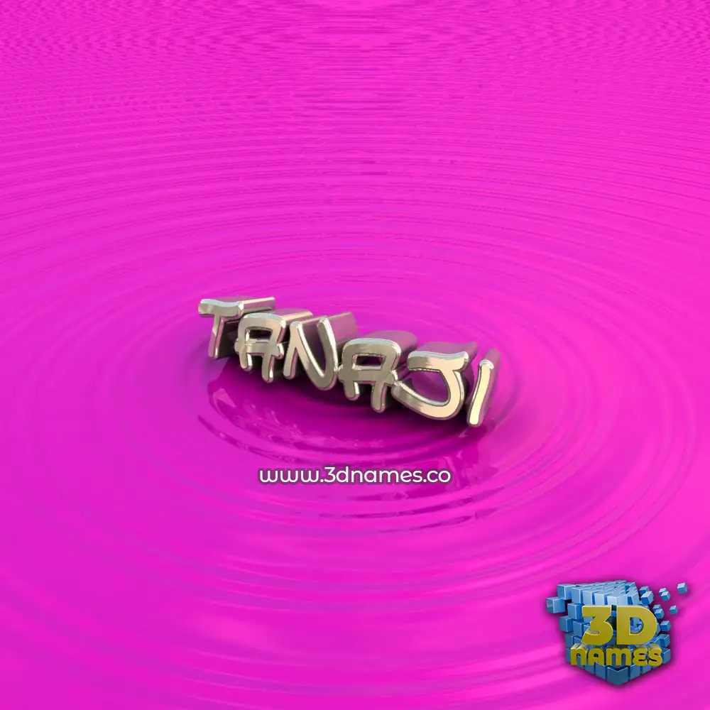 tanaji in Pink Graffiti style - 3D name wallpaper