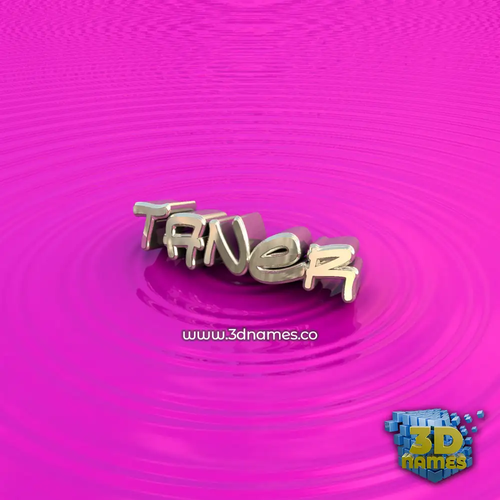 taner in Pink Graffiti style - 3D name wallpaper