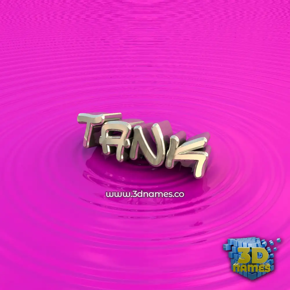 tank in Pink Graffiti style - 3D name wallpaper
