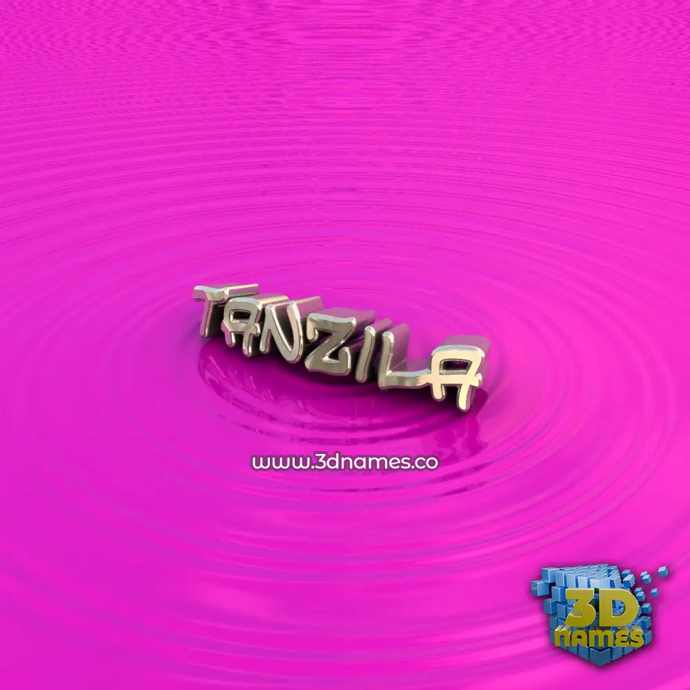tanzila in Pink Graffiti style - 3D name wallpaper