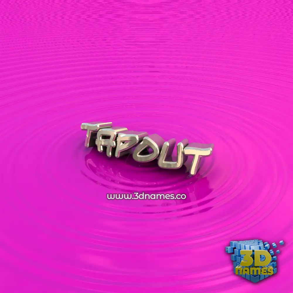 tapout in Pink Graffiti style - 3D name wallpaper