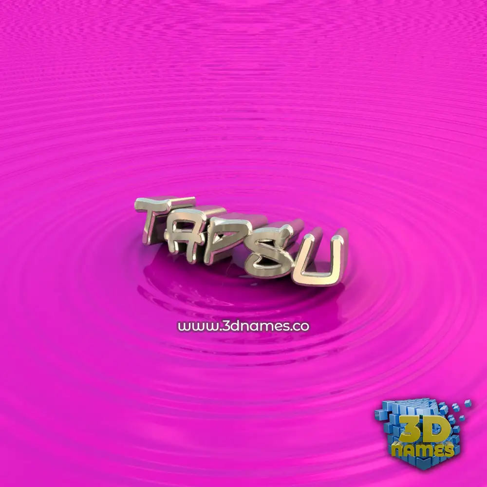 tapsu in Pink Graffiti style - 3D name wallpaper