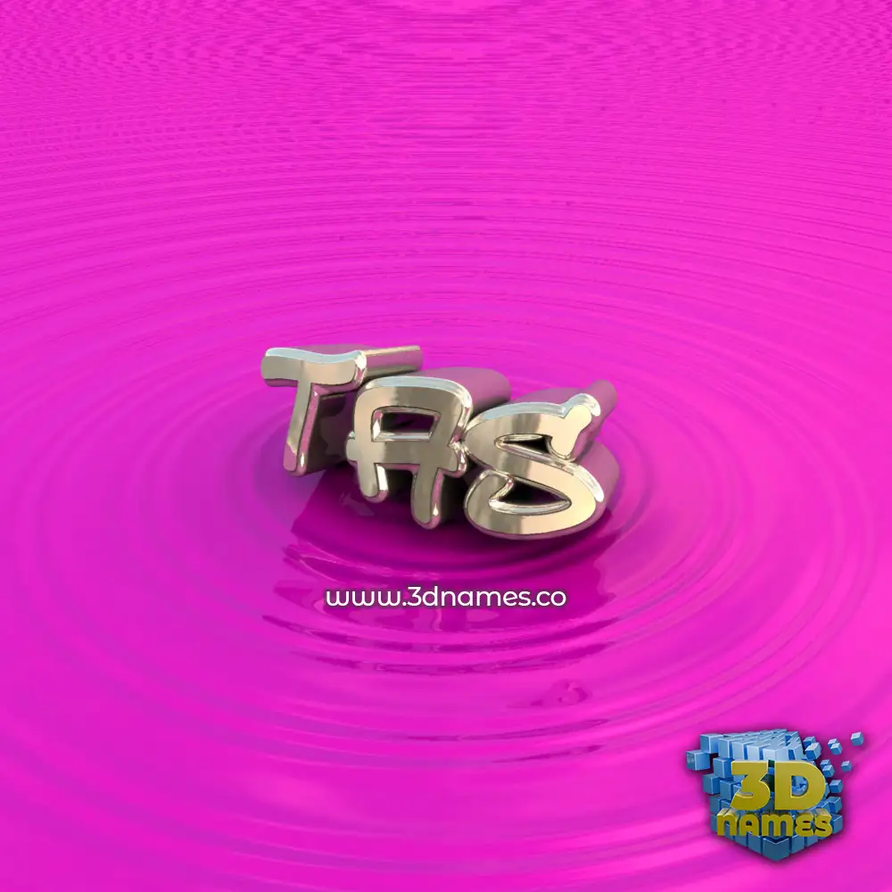 tas in Pink Graffiti style - 3D name wallpaper