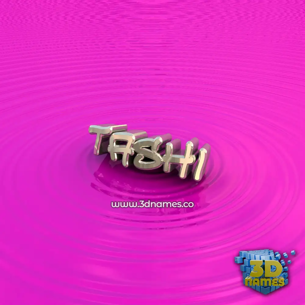 tashi in Pink Graffiti style - 3D name wallpaper