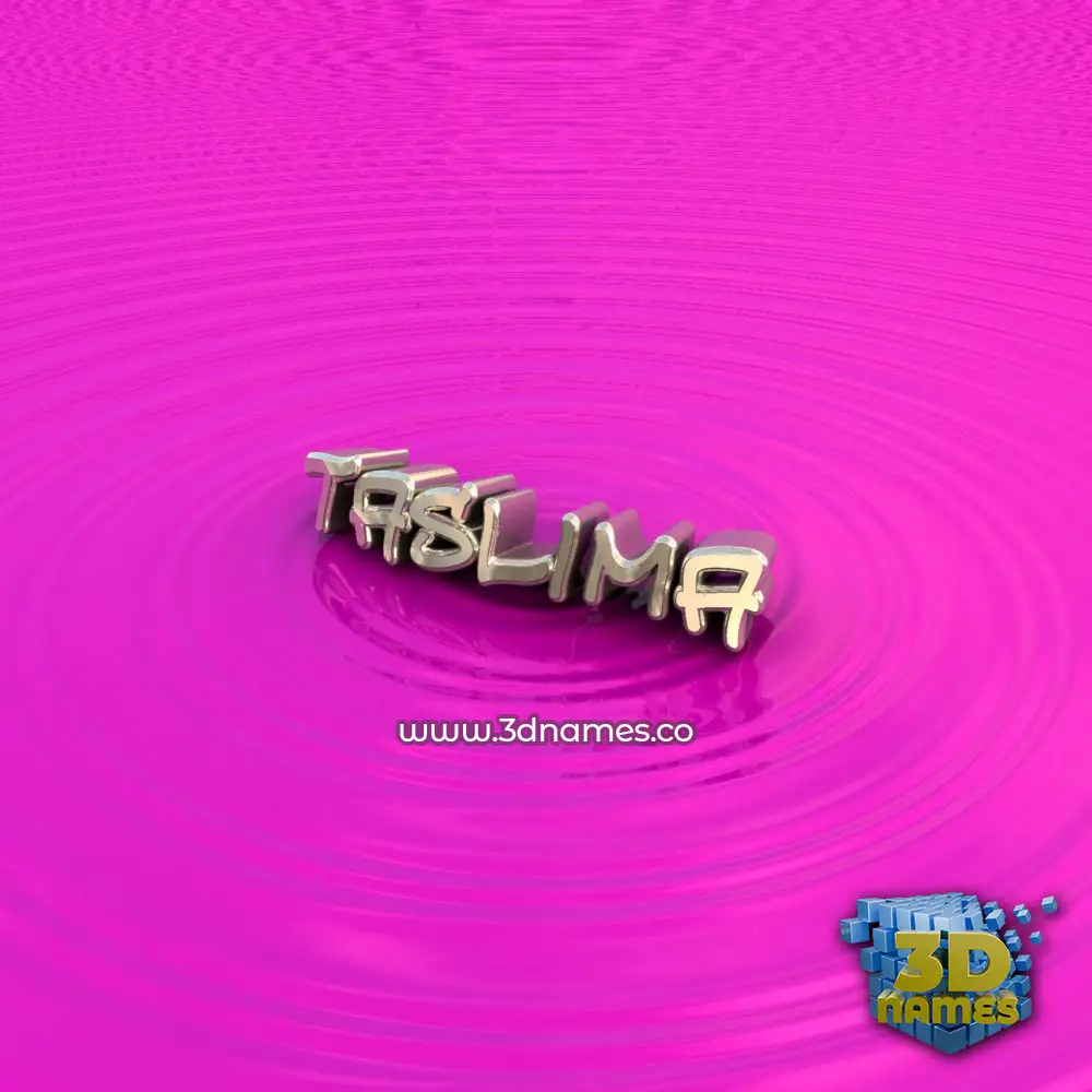 taslima in Pink Graffiti style - 3D name wallpaper