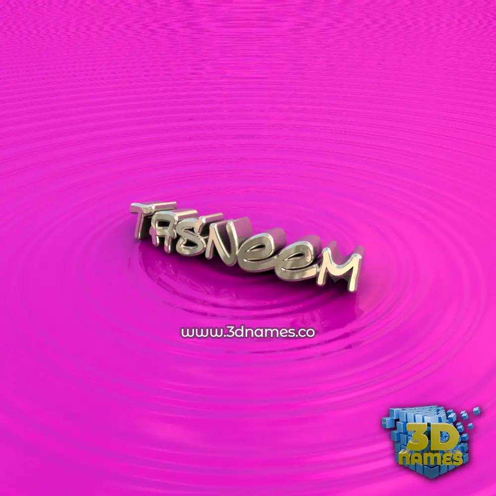 tasneem in Pink Graffiti style - 3D name wallpaper