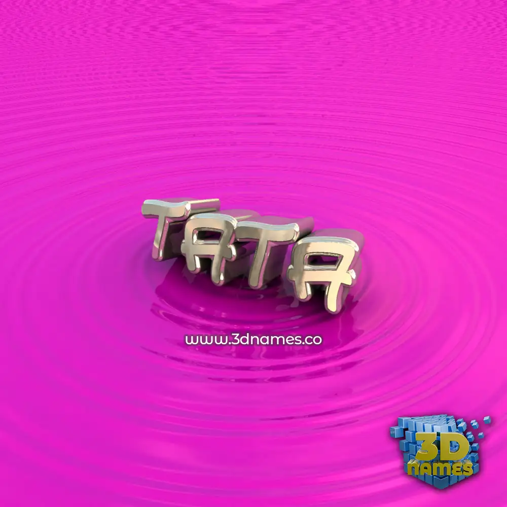 tata in Pink Graffiti style - 3D name wallpaper