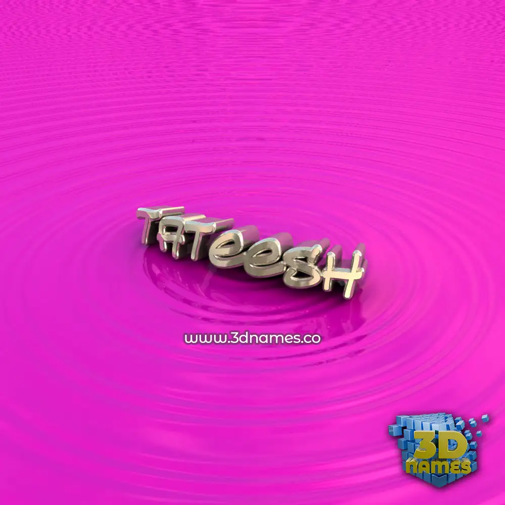 tateesh in Pink Graffiti style - 3D name wallpaper