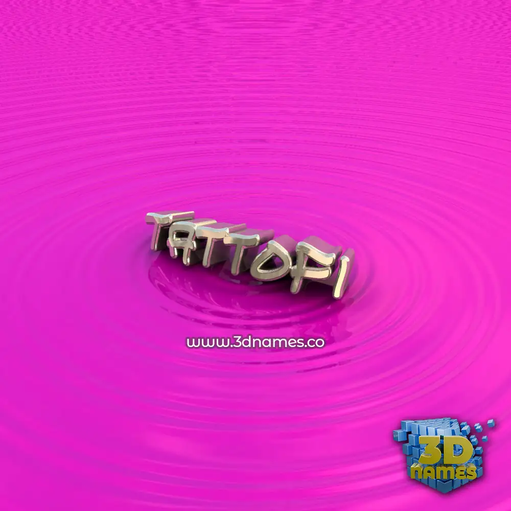 tattofi in Pink Graffiti style - 3D name wallpaper