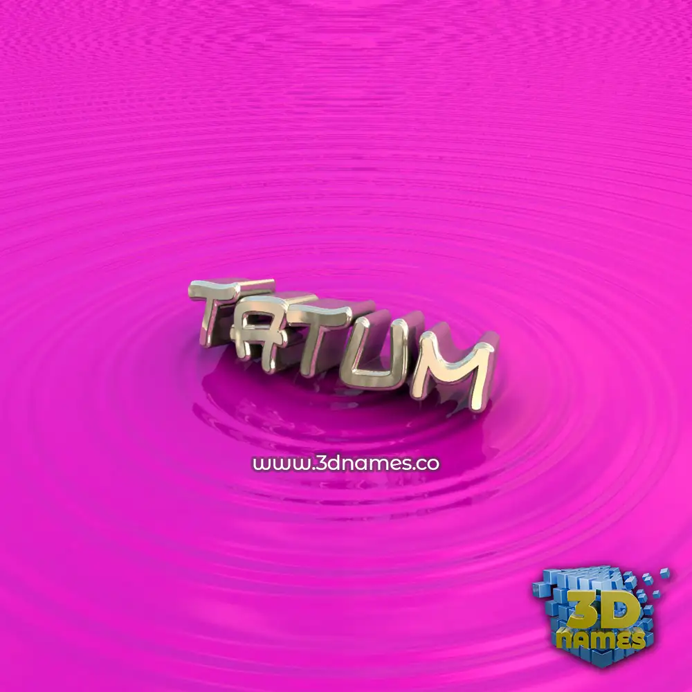 tatum in Pink Graffiti style - 3D name wallpaper