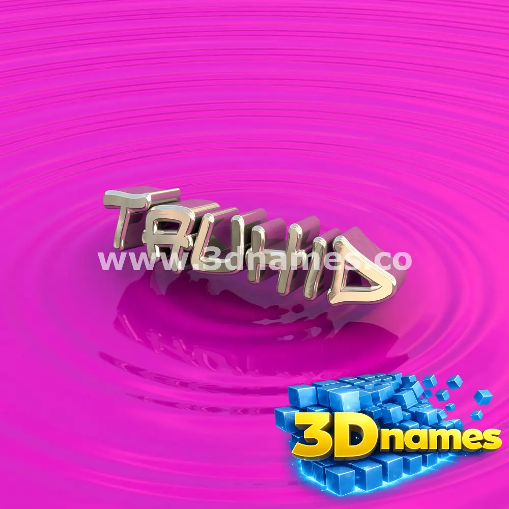 tauhid in Pink Graffiti style - 3D name wallpaper