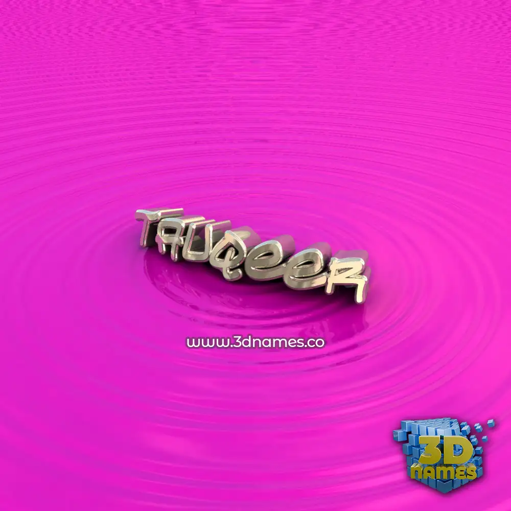 tauqeer in Pink Graffiti style - 3D name wallpaper