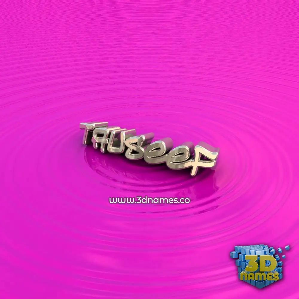 tauseef in Pink Graffiti style - 3D name wallpaper