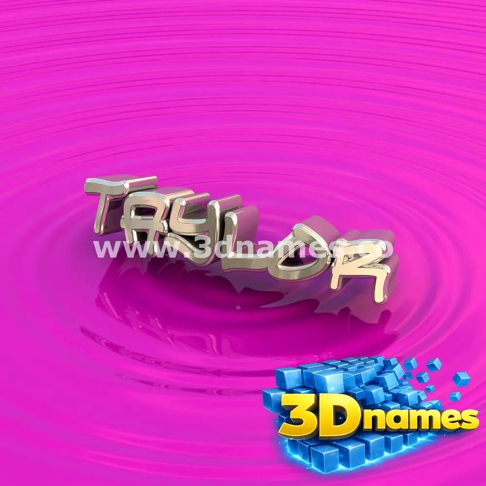 taylor in Pink Graffiti style - 3D name wallpaper